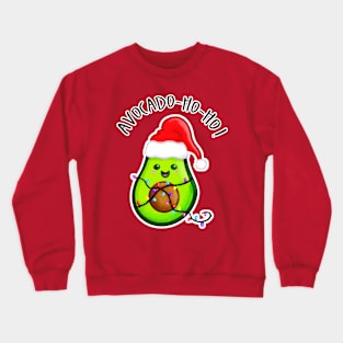 Kawaii Christmas Avocado. Avocado-Ho-Ho! Crewneck Sweatshirt